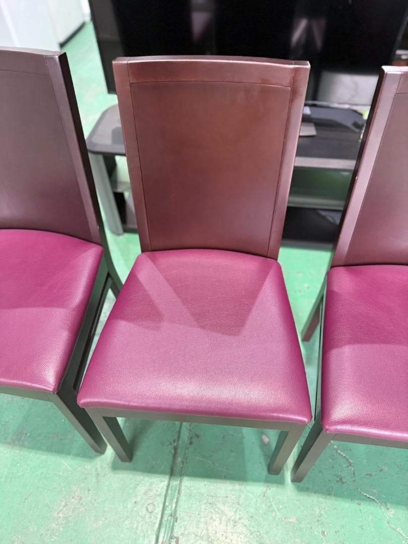 ブラウン・パープル 椅子 4脚セット proceed 231