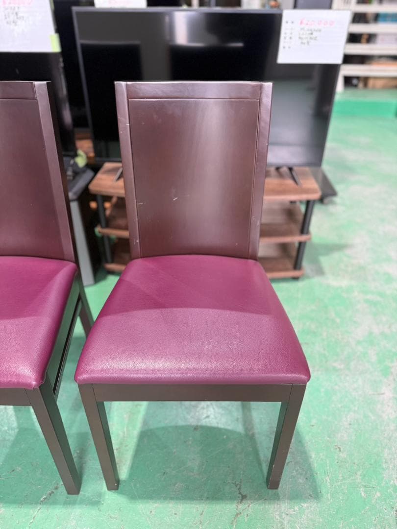 ブラウン・パープル 椅子 4脚セット proceed 231