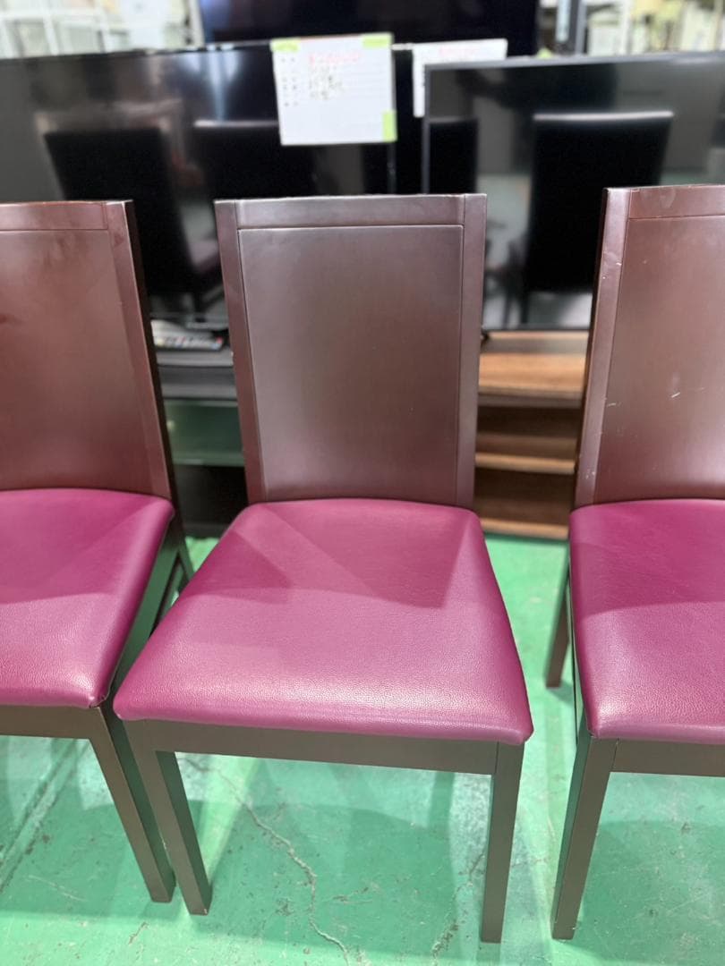 ブラウン・パープル 椅子 4脚セット proceed 231