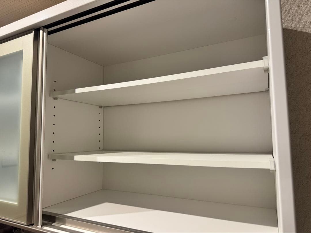 ニトリ　キッチンボード　食器棚　ラガーレ　幅140cm 白