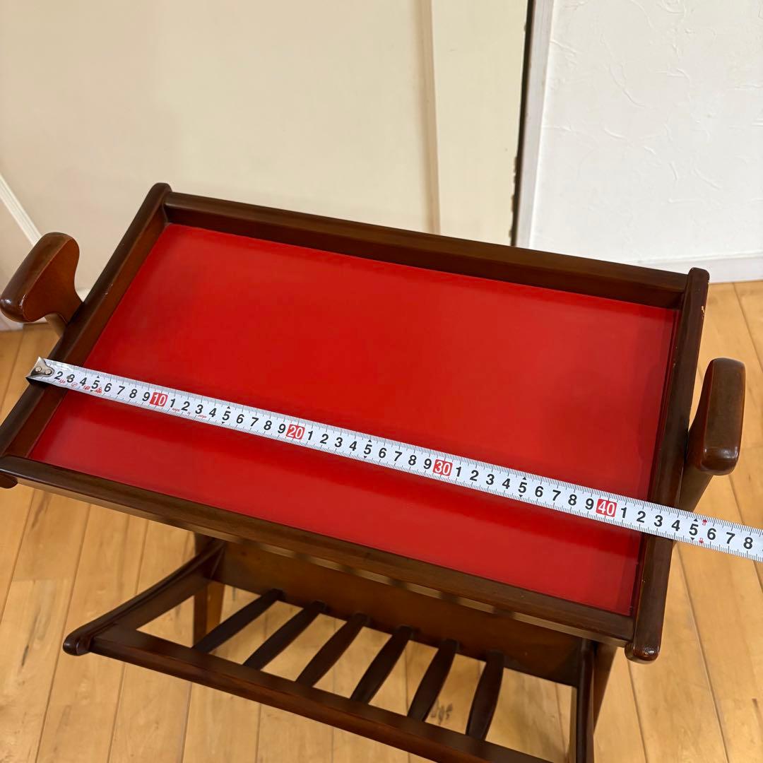 ☆ビンテージ☆折りたたみ　木製　マガジンラック　サイドテーブル　アンティーク