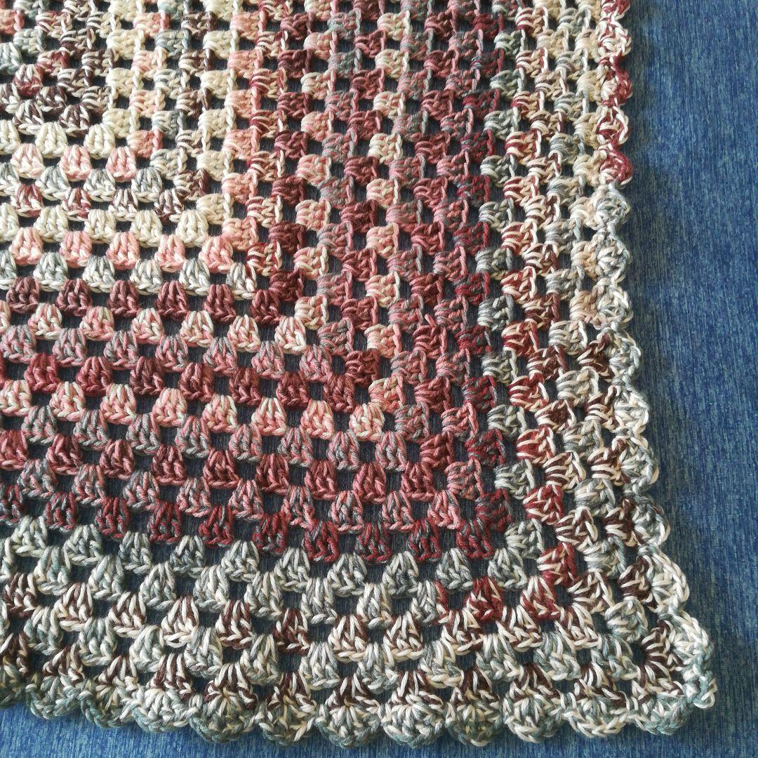 こたつカバー手編み ハンドメイド マルチカバー ブランケット ベッド