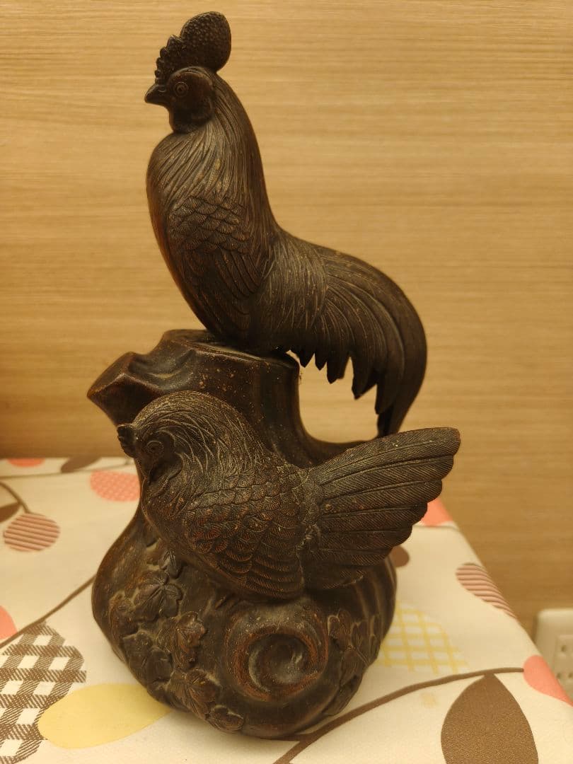 備前焼 鶏置物骨董品 古美術 時代物