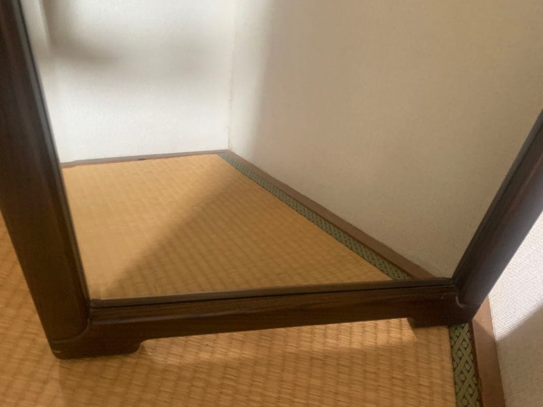 姿見鏡　アンティーク　鏡　ミラー　スタンド鏡　木製