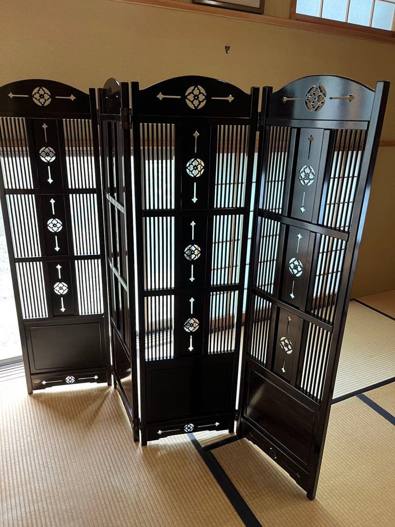 ⭐︎希少⭐︎ 黒柿　衝立　入手困難品