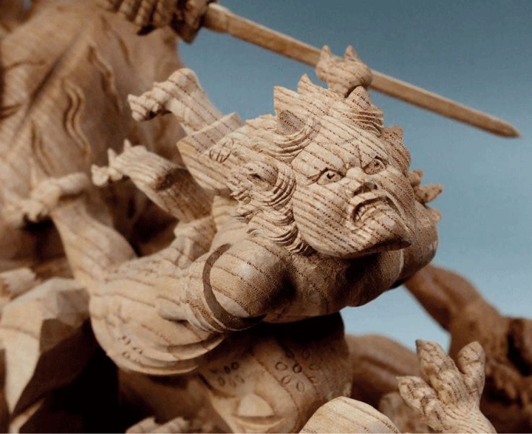 鐘馗捉鬼図 おに退治 河鍋暁斎 箱ありKawanabe Kyosai - メルカリ