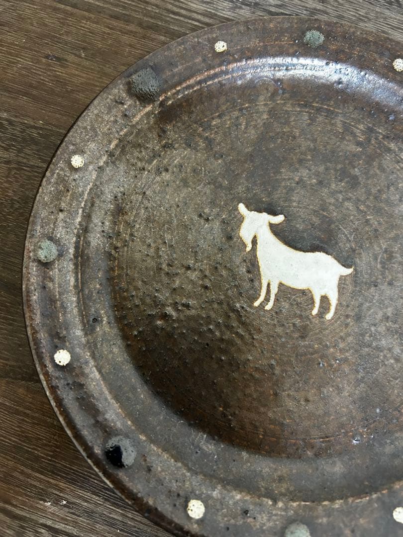 naonao0113様やちむん 古我知焼 ヒージャー ヤギさんとドット柄 - メルカリ