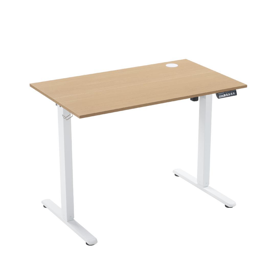 【ナチュラル】電動昇降デスク スタンディングデスク 幅100cm 昇降式テーブル