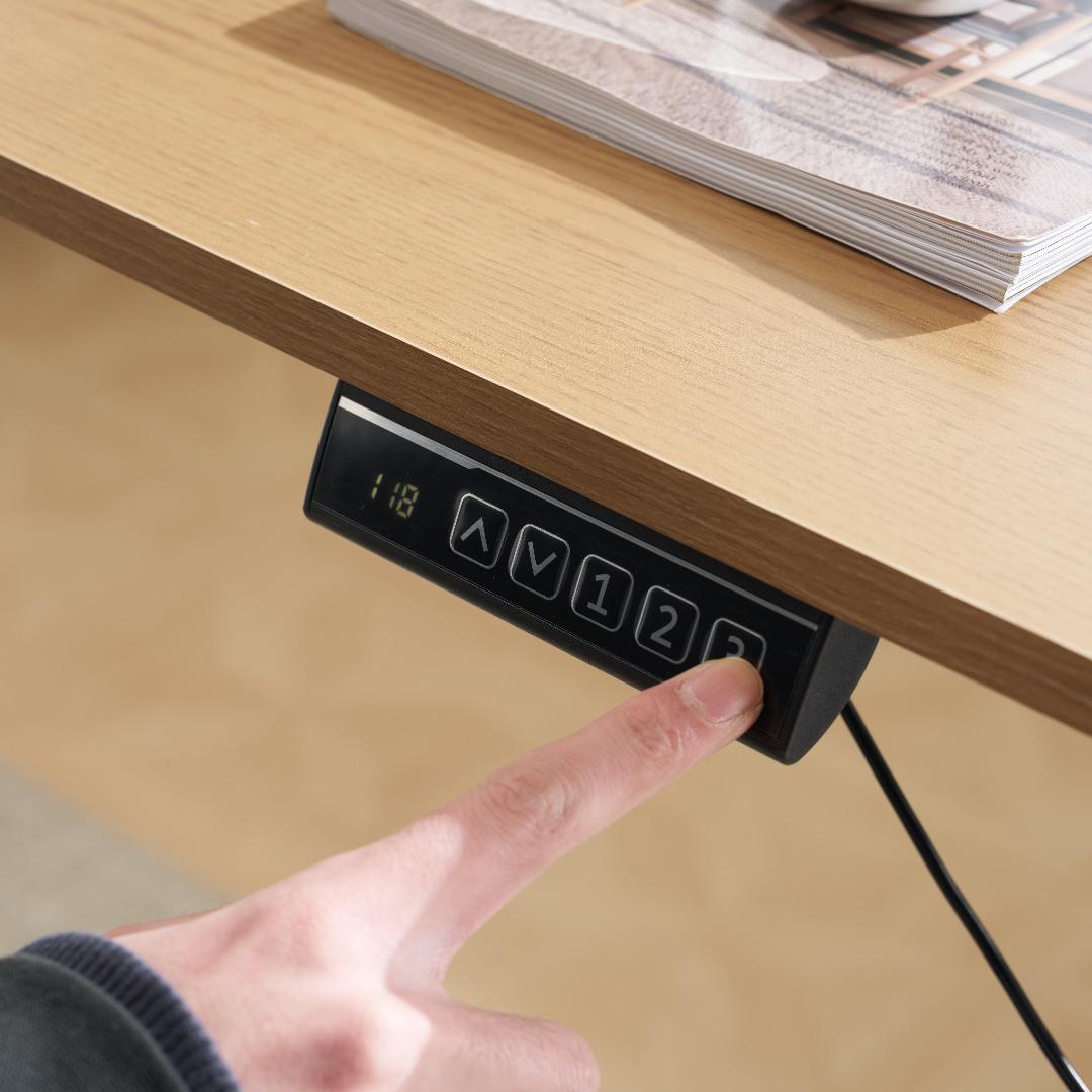 【ナチュラル】電動昇降デスク スタンディングデスク 幅100cm 昇降式テーブル
