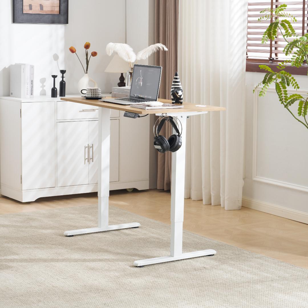 【ナチュラル】電動昇降デスク スタンディングデスク 幅100cm 昇降式テーブル