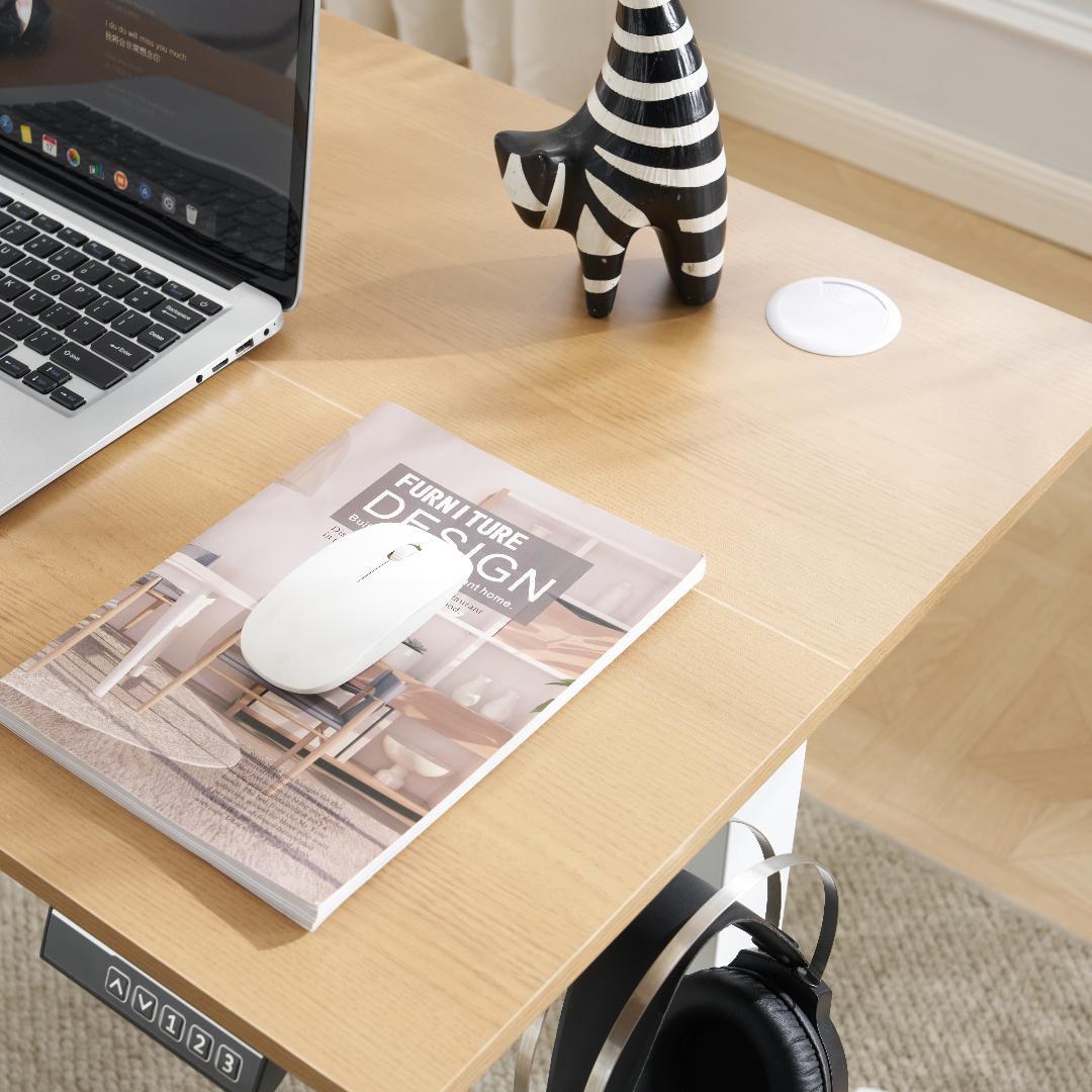 【ナチュラル】電動昇降デスク スタンディングデスク 幅100cm 昇降式テーブル