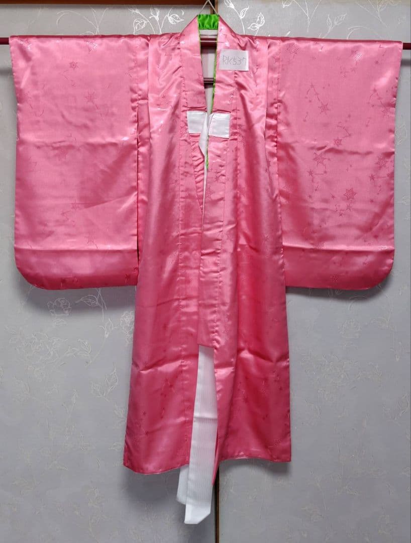 RK537洗える子供着物着丈93センチ裄丈42センチ綺麗美品3歳用