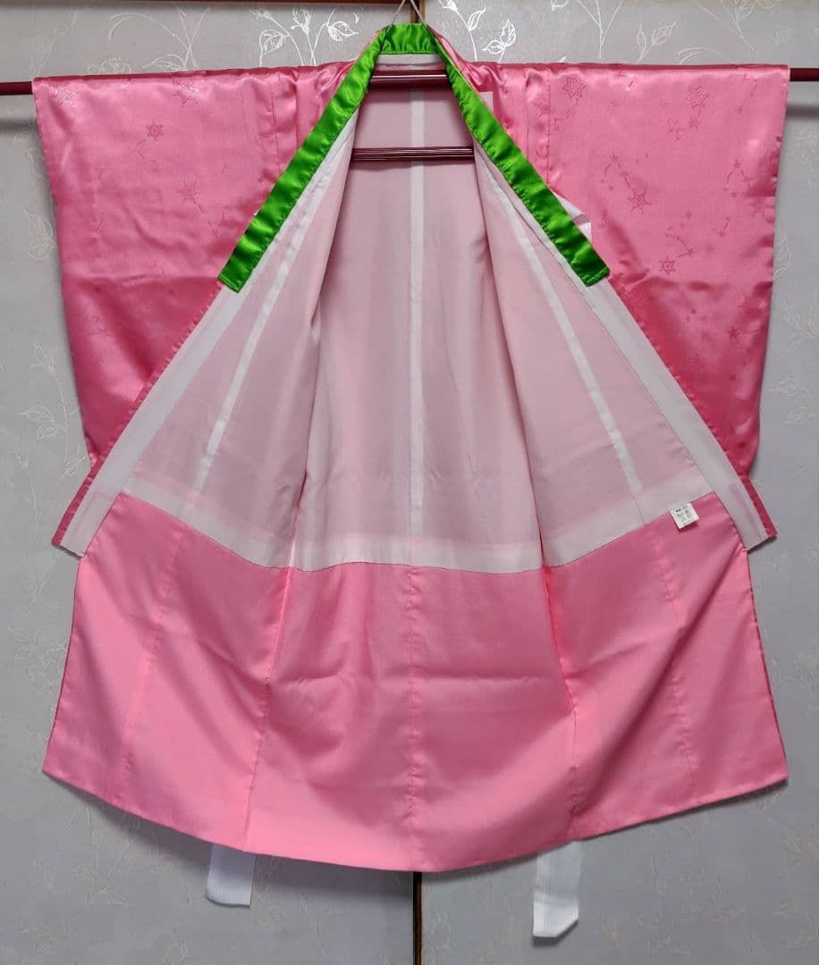 RK537洗える子供着物着丈93センチ裄丈42センチ綺麗美品3歳用