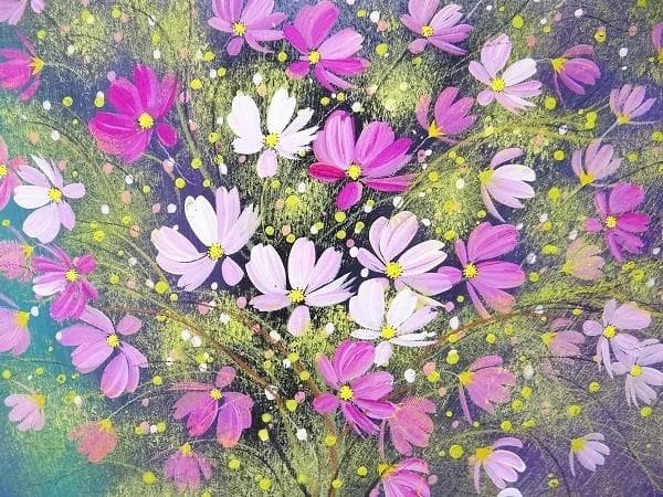 90年代 ビンテージ 荒木幸史 KOJI コスモス画家 直筆画 絵画 アート