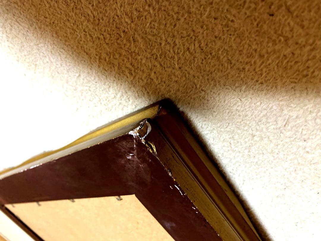 アンティーク　鏡　ミラー　骨董品　ビンテージ　絵画の額縁等にも！　ロココ調西洋風