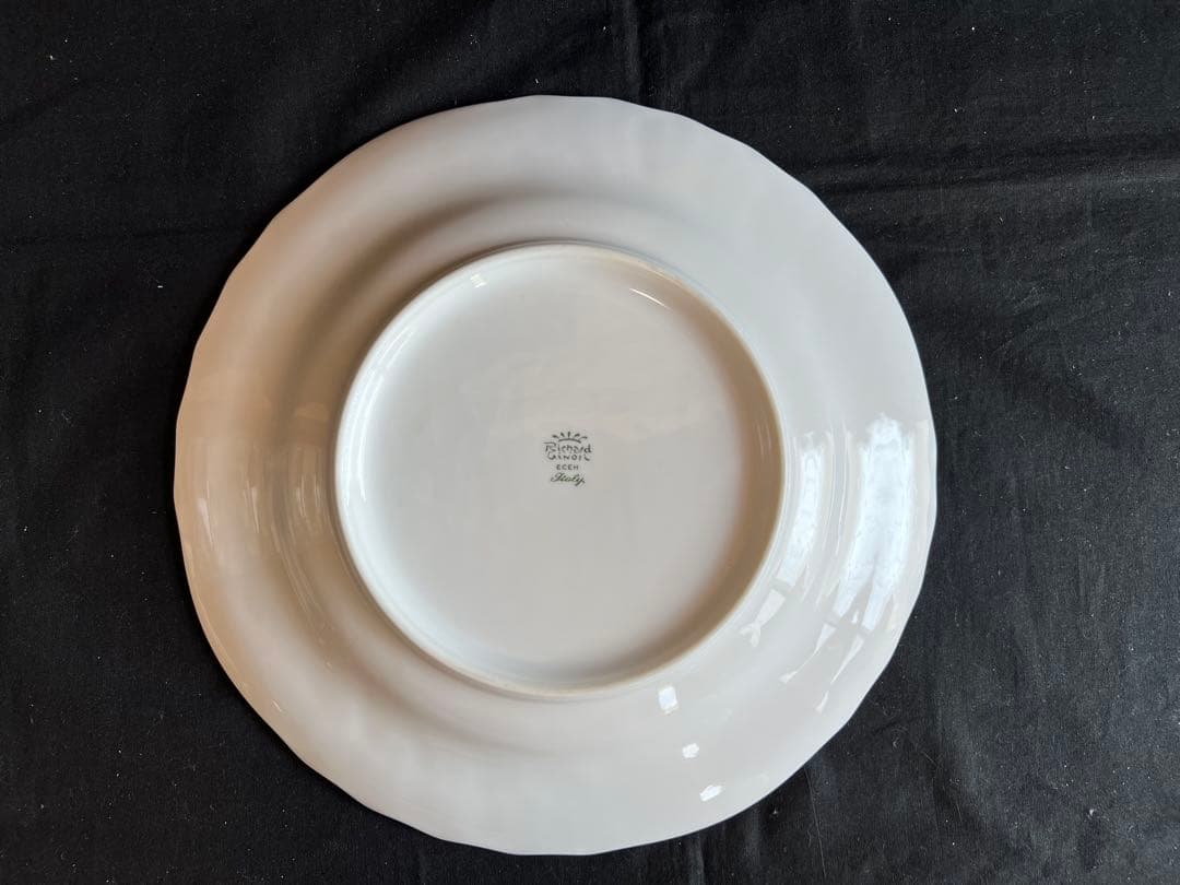 リチャードジノリ　ベッキオホワイト　ラウンドプラター　３種３枚