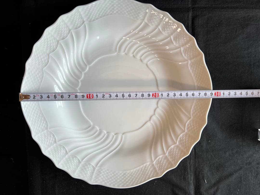 リチャードジノリ　ベッキオホワイト　ラウンドプラター　３種３枚