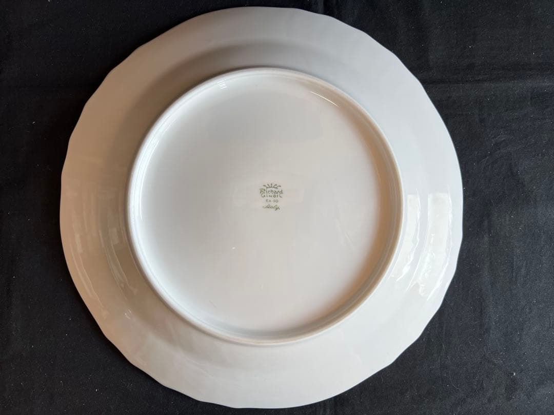 リチャードジノリ　ベッキオホワイト　ラウンドプラター　３種３枚