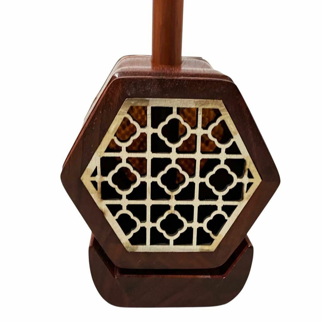 新品】 蘇州二胡 紅木 胡弓 ヘビ皮 二胡 弦楽器 セミハードケース付き