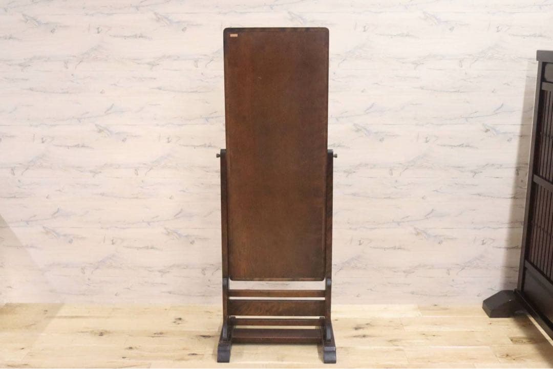 GMFS311○北海道民芸家具 姿見 全身鏡 スタンドミラー 樺材 和モダン 飛