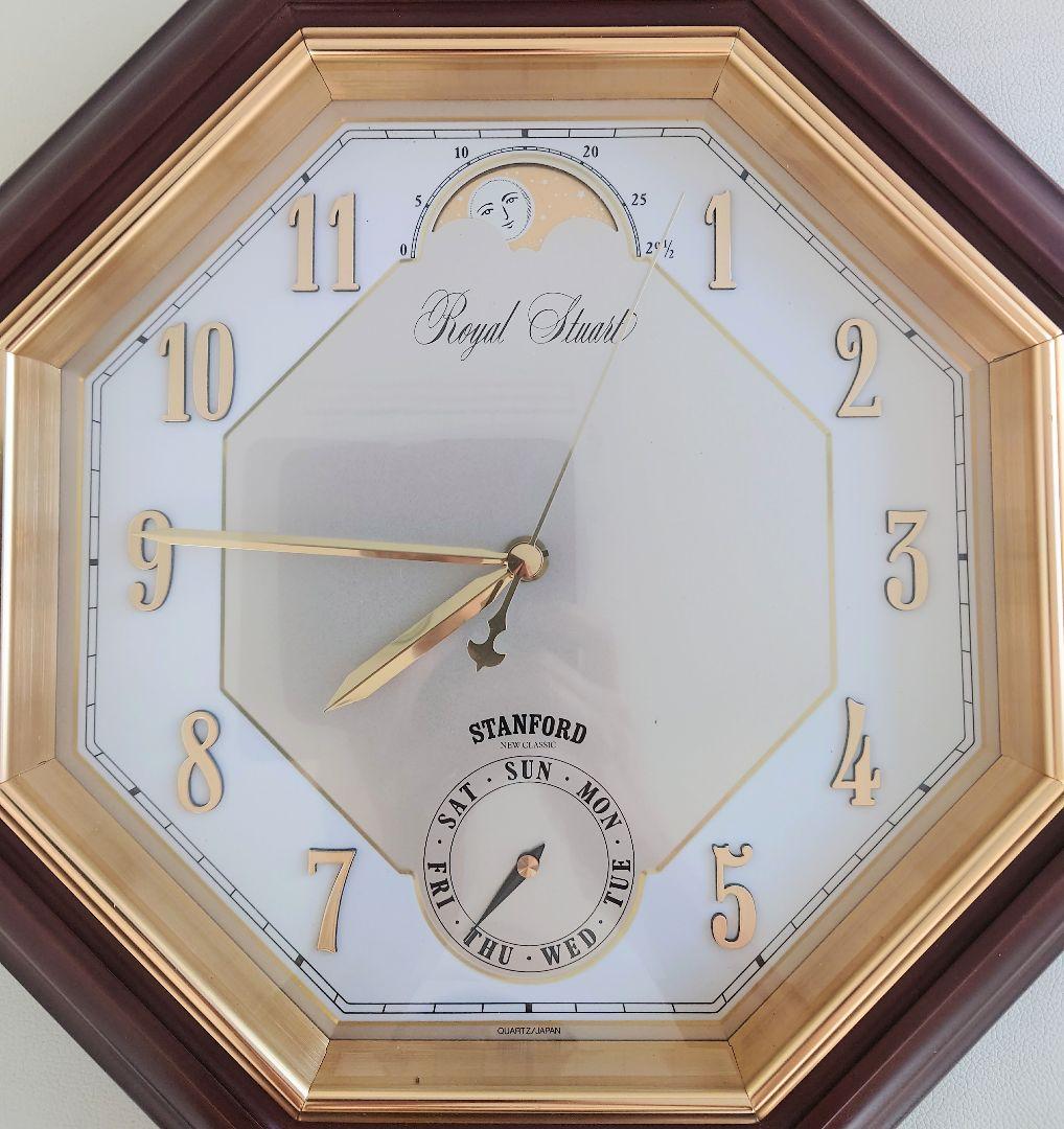  Stuart　リズム時計　ムーンフェイズ掛け時計　4FG502SD