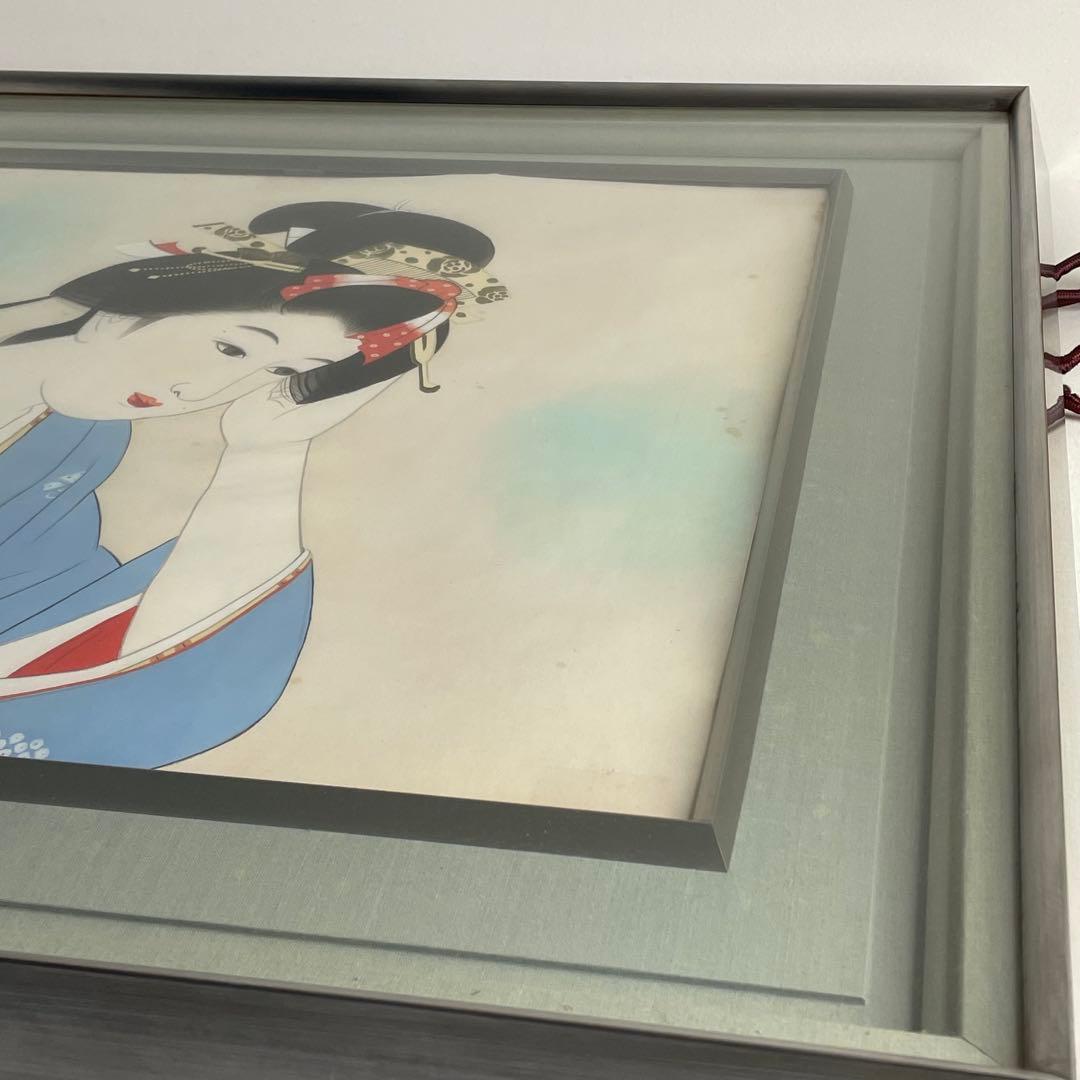 高田玉泉 絹本 彩色 美人画 日本画 師 野田九浦 煌彩社所属 - メルカリ