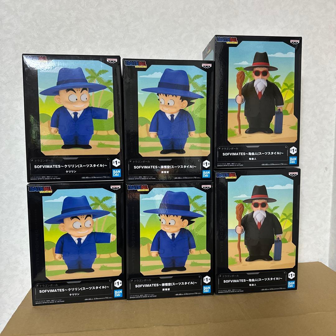 新品未開封 ドラゴンボール ソフビ 孫悟空 クリリン 亀仙人 フィギュア