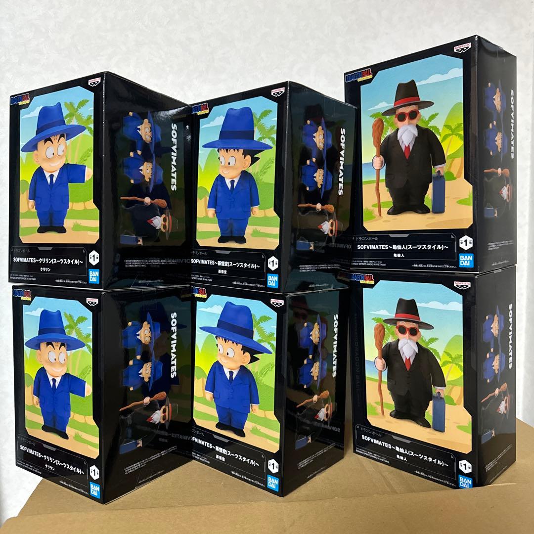 新品未開封 ドラゴンボール ソフビ 孫悟空 クリリン 亀仙人 フィギュア