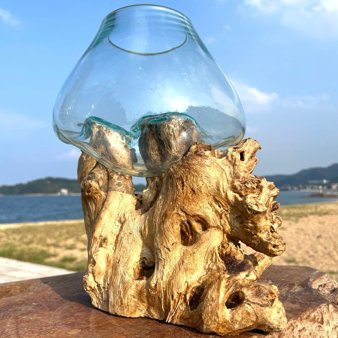 流木ガラスオブジェ特大G 花瓶 金魚鉢 テラリウム フラワーポット 水槽 アート 42626528a86defd6595c3dedcf8bec