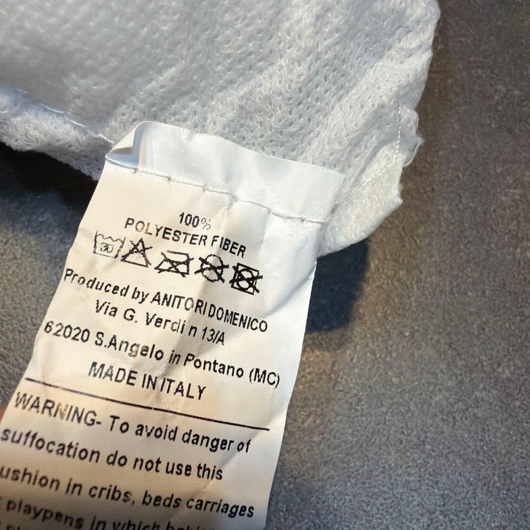 GUCCI グッチ　幾何学模様 クッションカバー　白　☆訳あり