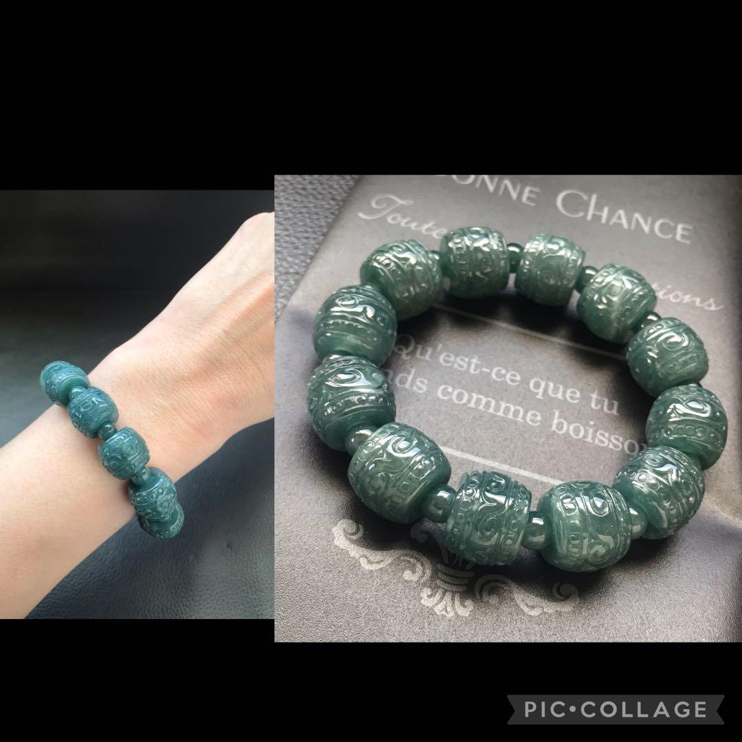 ヴァテマラ翡翠の回紋珠❣️15.8cm