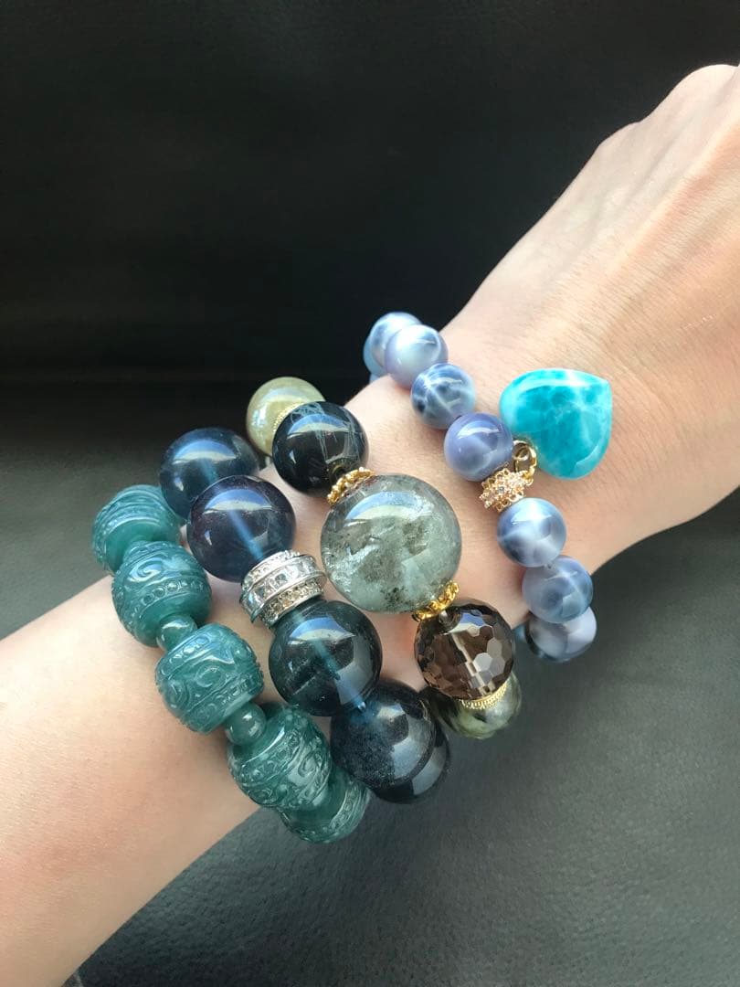 ヴァテマラ翡翠の回紋珠❣️15.8cm