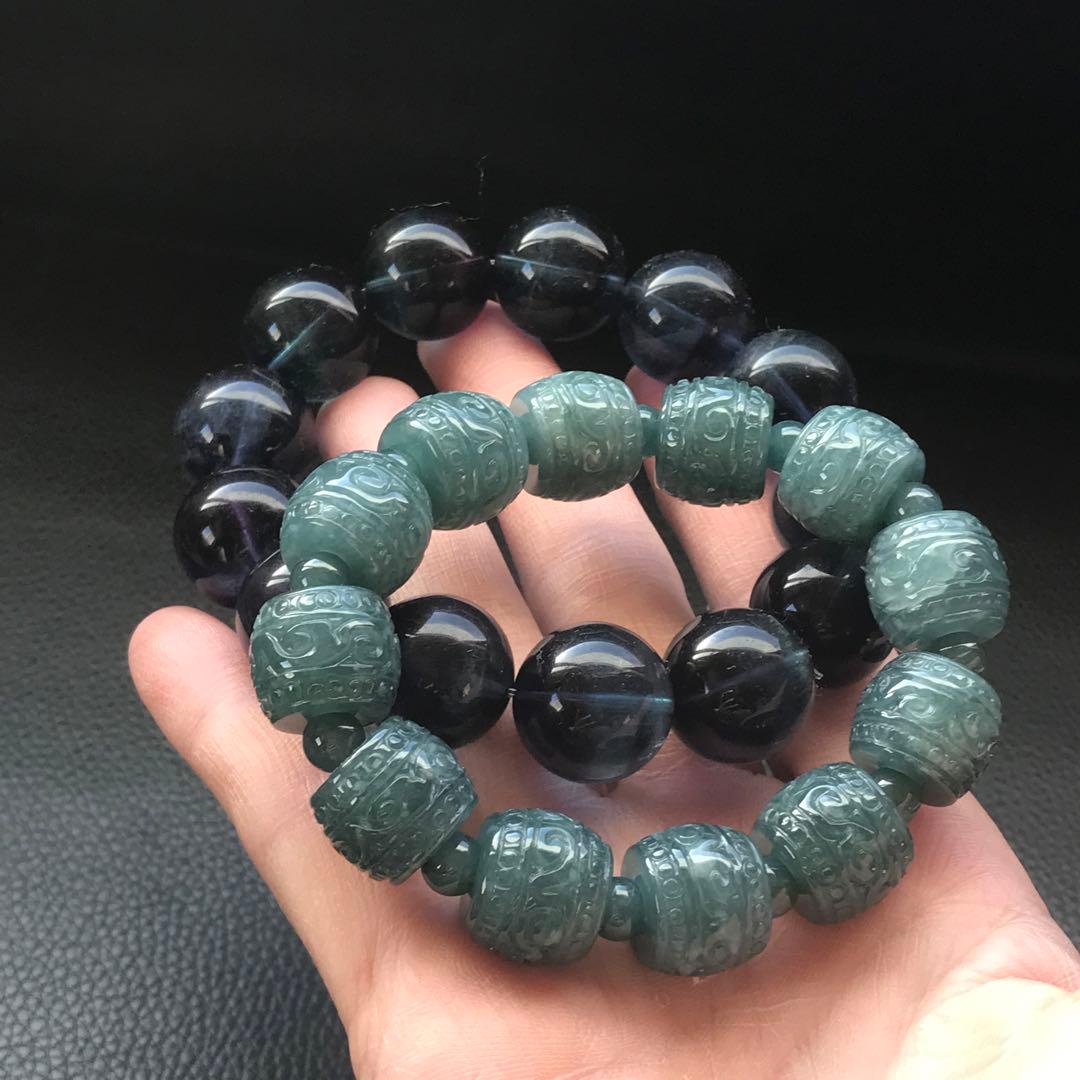 ヴァテマラ翡翠の回紋珠❣️15.8cm