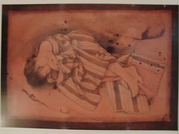 智内兄助、春色衣、新品額装付、画集画、状態良好