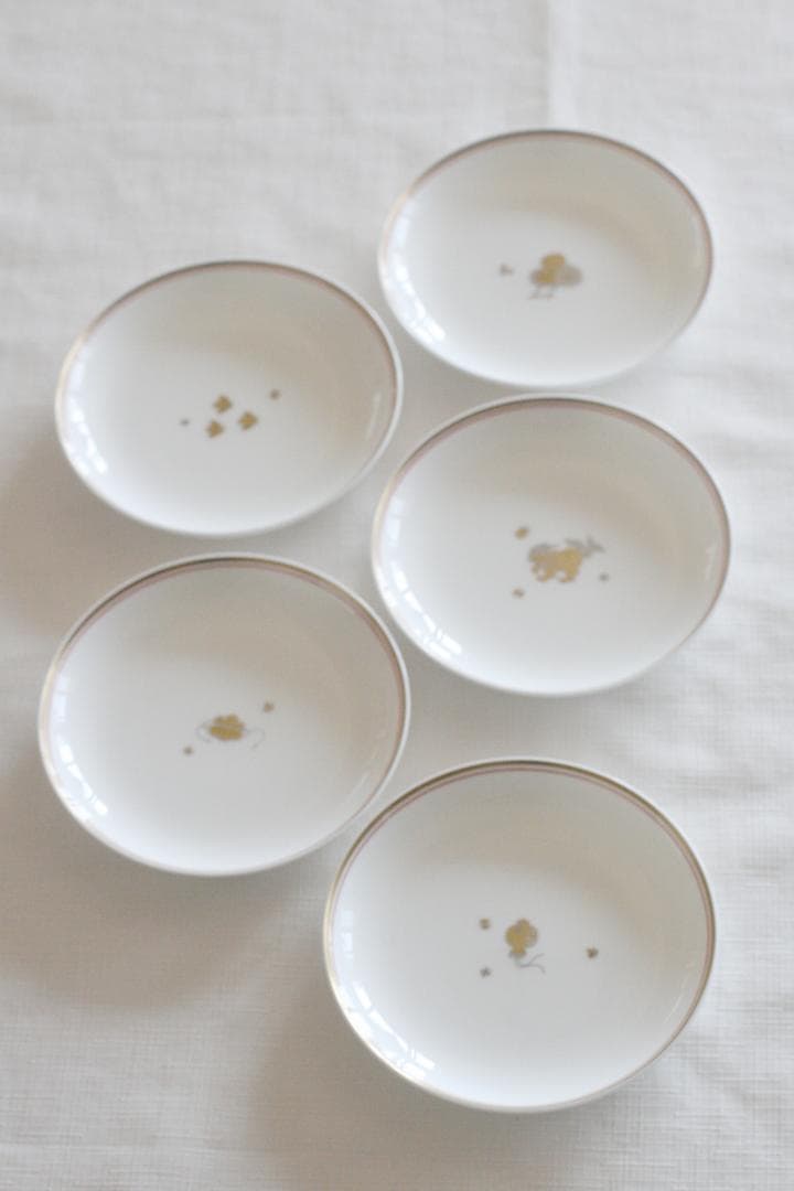 【５枚セット】NIKKO　金沢コレクション　かぐら　小皿　中皿　丸皿
