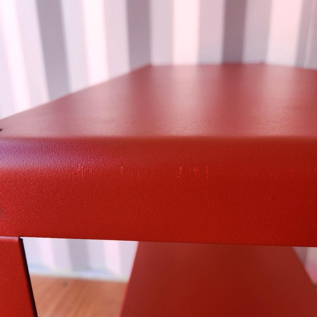 廃盤カラー ikea KOLBJÖRN 赤 スチール製 3段ラック シェルフ
