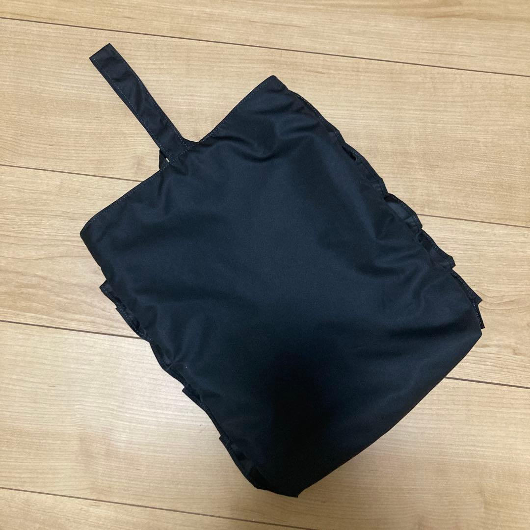 撥水ハンドメイドレッスンバッグ上履き袋体操服袋パールビーズリボンブラック女の子