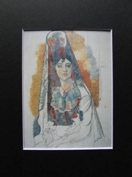 ピカソ、マンティーリャの女、希少画集画、 新品高級額付 - メルカリ