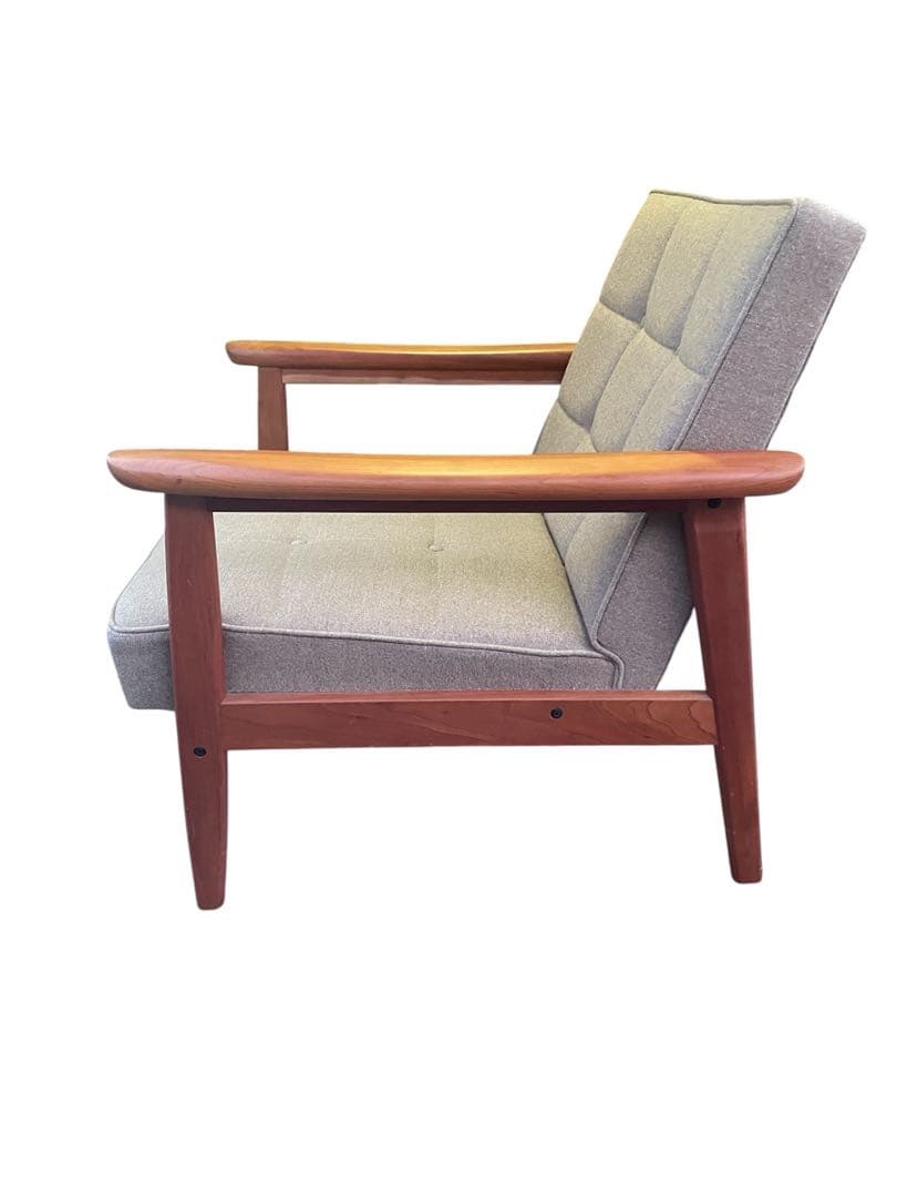 カリモク カリモク家具 ミッドセンチュリー 1人掛けソファ グレー