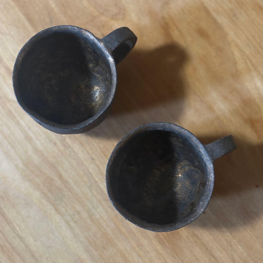 吉田次朗さん マグカップ2個セット 茶 未使用 吉田次朗さん コップ