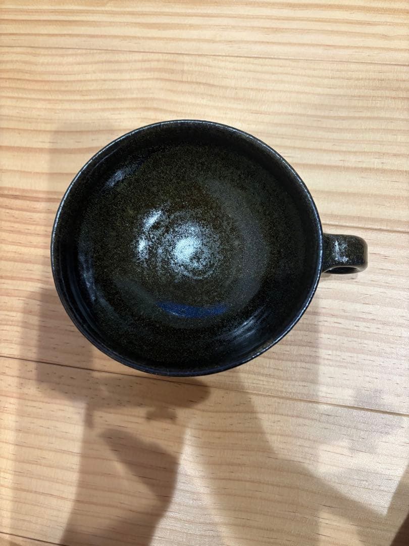 余宮隆スープカップ２客　黒釉　新品未使用