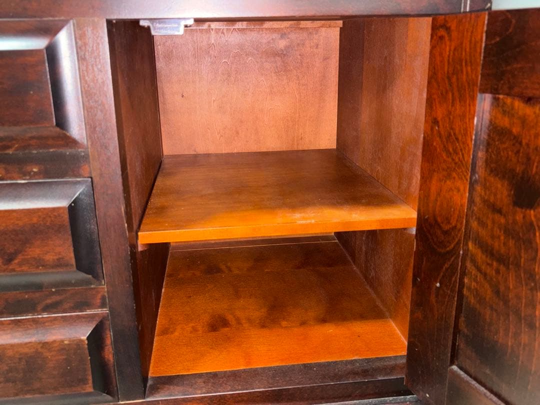 ☆GE237【中古品】北海道民芸 ビューロ 幅87cm　カバ材 机 デスク