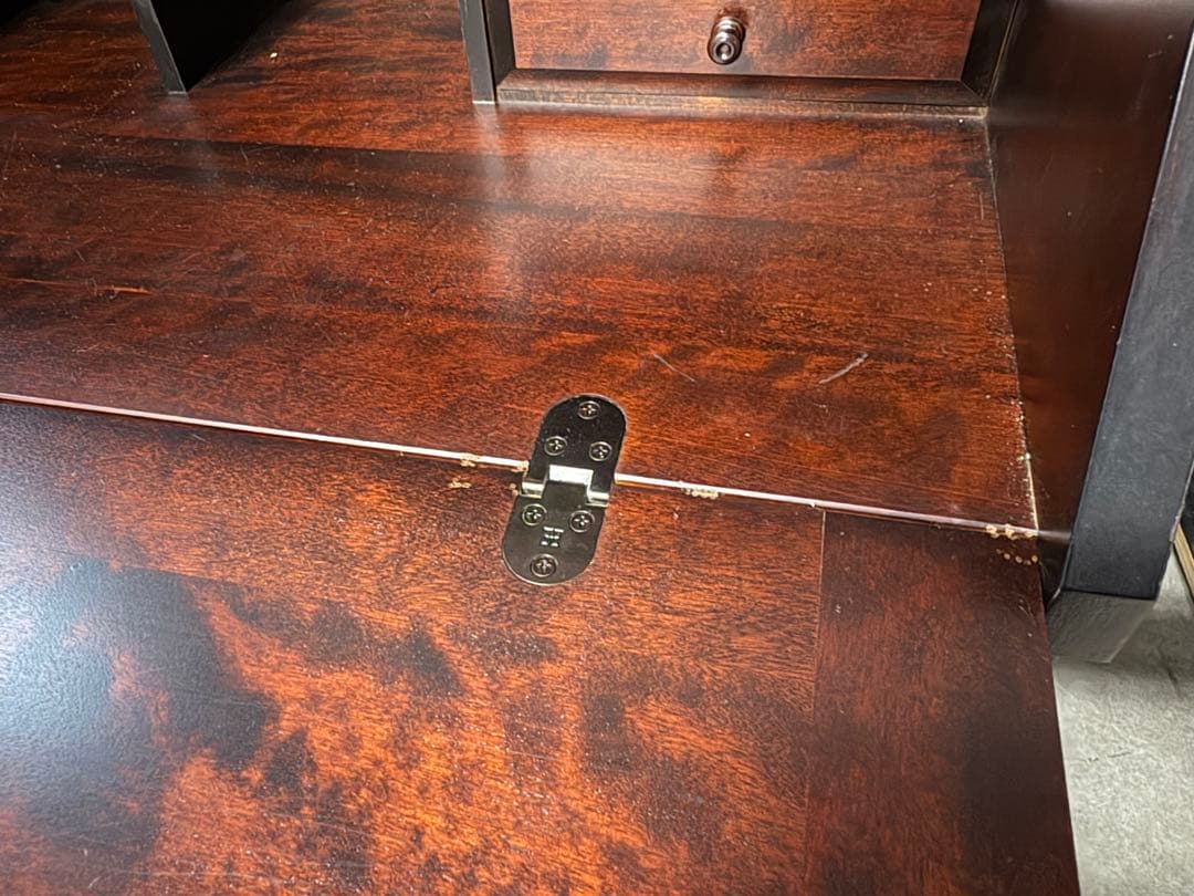 ☆GE237【中古品】北海道民芸 ビューロ 幅87cm　カバ材 机 デスク