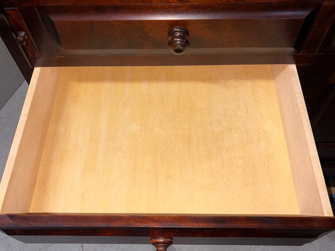 ☆GE237【中古品】北海道民芸 ビューロ 幅87cm　カバ材 机 デスク