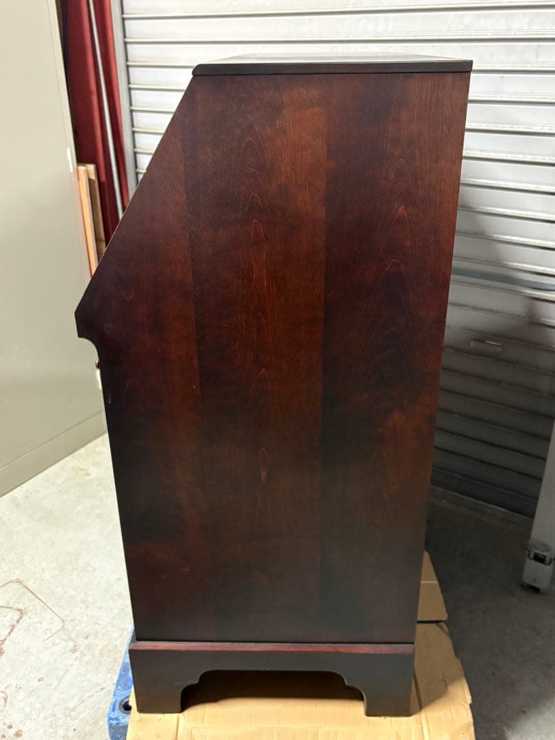 ☆GE237【中古品】北海道民芸 ビューロ 幅87cm　カバ材 机 デスク