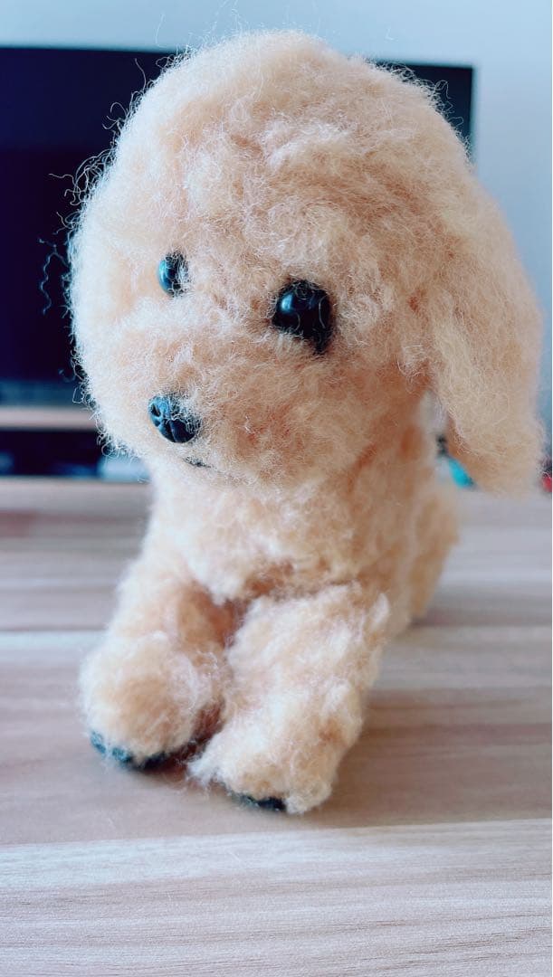 トイプードルフェルト新品未使用犬ハンドメイド