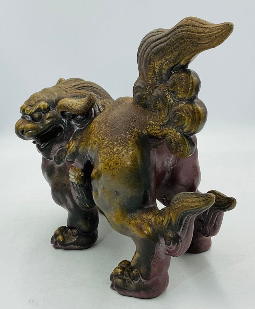 大正生まれの名工 末石高仙先生 備前焼獅子置物 共箱【14】の通販