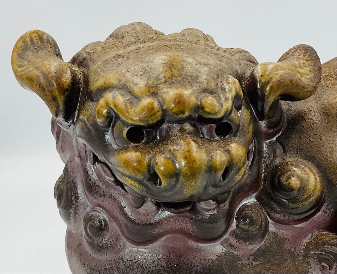 大正生まれの名工 末石高仙先生 備前焼獅子置物 共箱【14】の通販