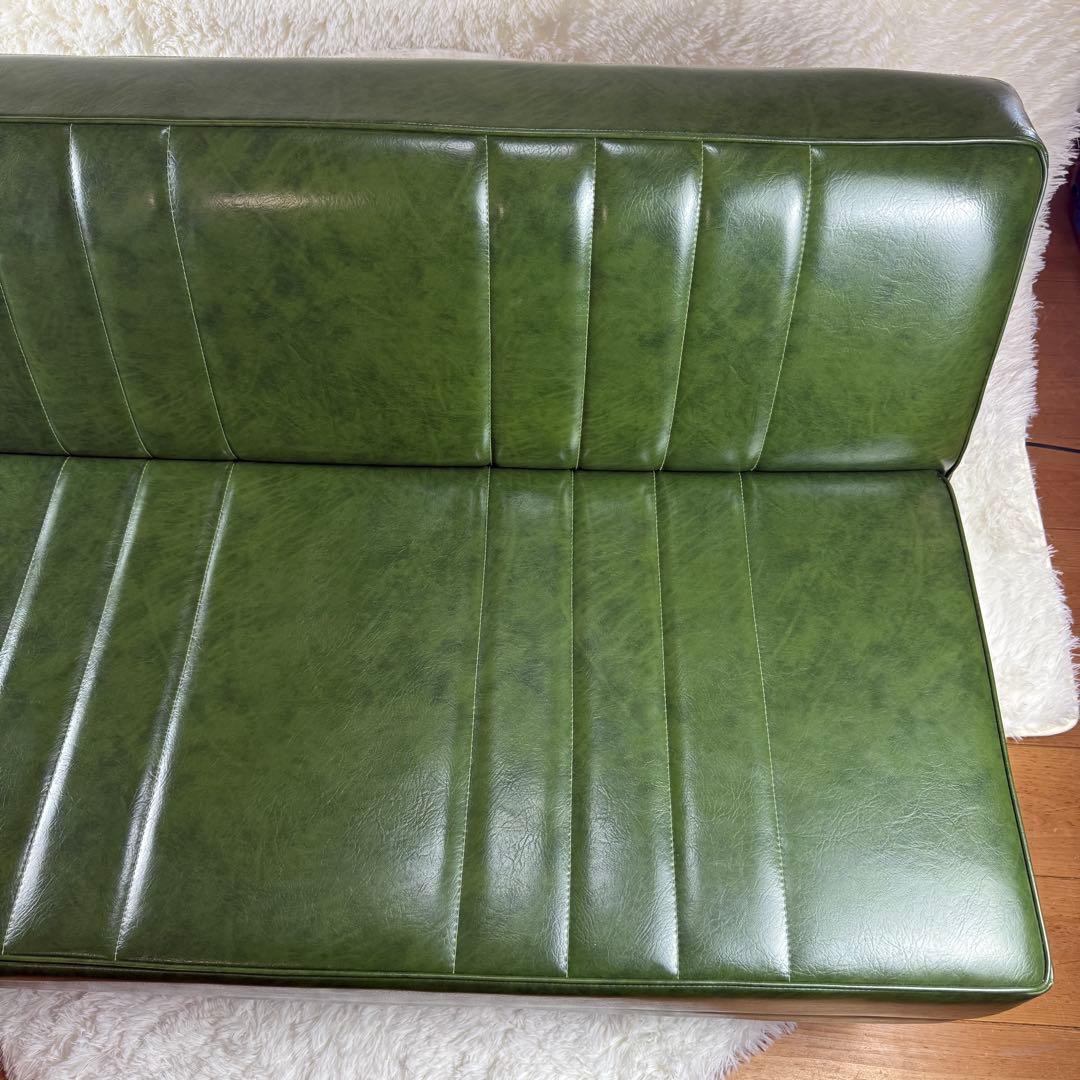 【極美品✨️niko and ...】クラシックダイニング ソファ グリーン