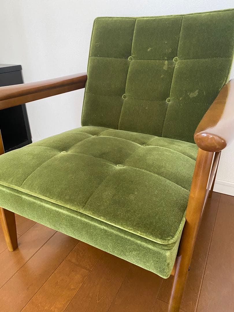 【送料込】カリモク60 Ｋチェア（モケットグリーン）